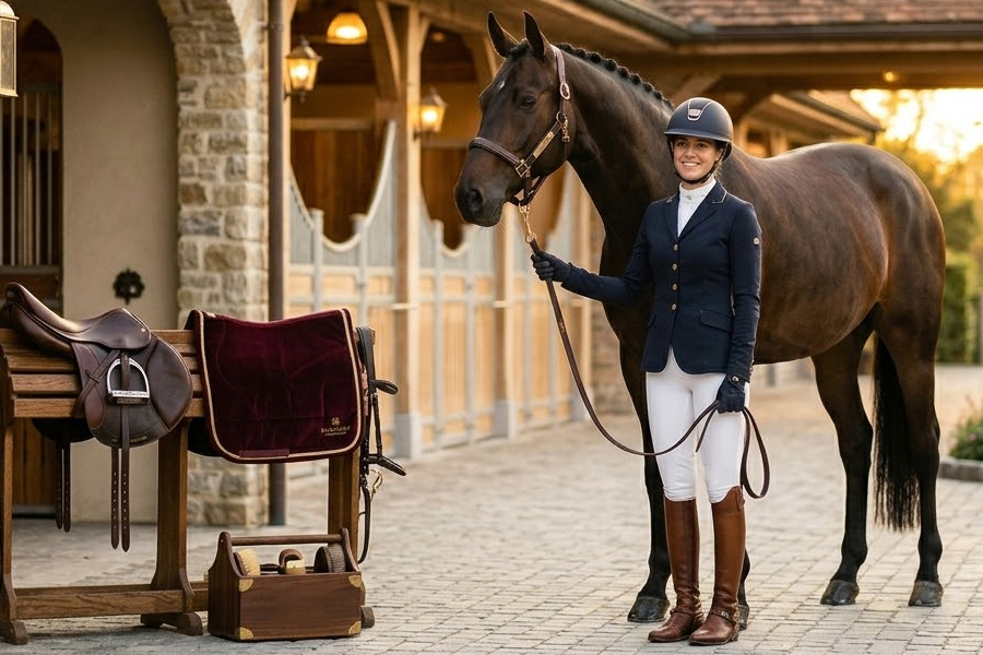 Elegant horse in stable